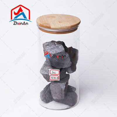 फेरोसिलिकॉन FeSi 65/75 सिलिकॉन लोहे का मिश्र धातु औद्योगिक ग्रेड इस्पात निर्माण के लिए 65% 75% सिलिकॉन सामग्री और 10 ₹ 220 मिमी कण आकार के साथ