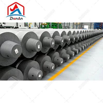 कॉपरिड निपल्स के साथ ग्रेफाइट इलेक्ट्रोड UHP HP RP ग्रेड 225X1500mm