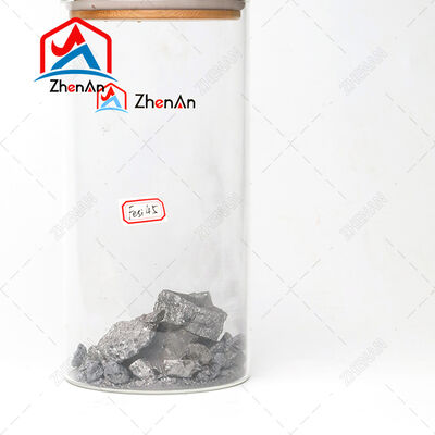 उच्च शुद्धता वाले फेरोसिलिकॉन FeSi 55 मिश्र धातु में 55% से 75% Si के साथ स्टील बनाने के लिए डीऑक्सिडेशन 1050 मिमी ग्रेन्युल में