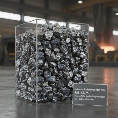 औद्योगिक ग्रेड फेरो सिलिकॉन मिश्र धातु FeSi 65/75 स्टीलमेकिंग डीऑक्सिडेशन के लिए 10 ¢ 220 मिमी ग्रेन्यूल के साथ