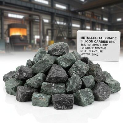 Metallurgical Silicon Carbide Lump 88% Purity 10-50mm for Steel Plant Furnace Additive
